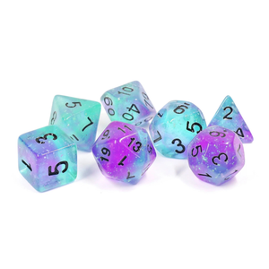 Sirius Dice - Polyhedral Set (7) - Peacock Glowworm