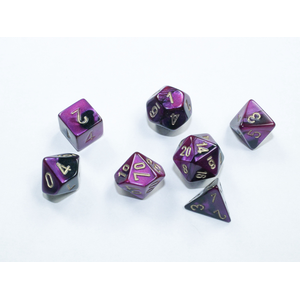 Chessex - Mini Polyhedral Set (7) - Gemini Black-Purple/Gold