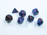 Chessex - Mini Polyhedral Set (7) - Gemini Black-Starlight/Red-gaming-The Games Shop