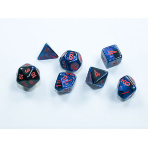 Chessex - Mini Polyhedral Set (7) - Gemini Black-Starlight/Red