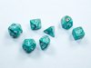 Chessex - Mini Polyhedral Set (7) - Marble Oxi-Copper/White-gaming-The Games Shop