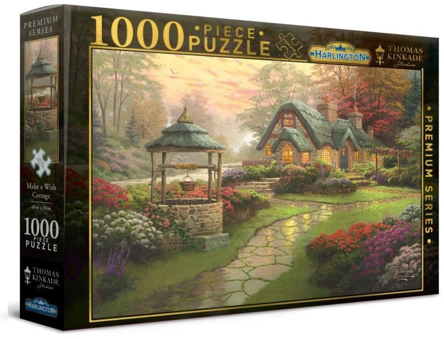 Harlington - 1000 Piece - Kinkade Make A Wish Cottage - Jigsaws-1000 ...