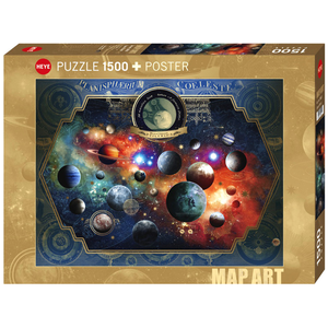 Heye - 1500 Piece - Map Art Space World