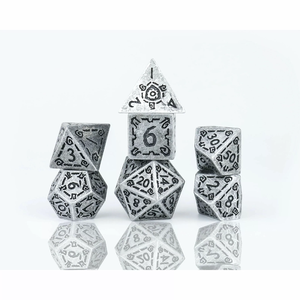 Sirius Dice - Polyhedral Set (7) - Illusory Metal - Silver