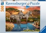 Ravensbuger - 500 Piece - Zebra Waterhole-jigsaws-The Games Shop