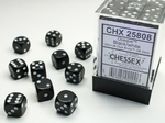 Chessex - 12mm D6 Opaque - Dice Block (36) - Black/White-board games-The Games Shop