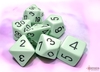 Chessex- Polyhedral Set (7) - Opaque Pastel Green/Black-board games-The Games Shop