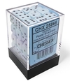 Chessex - 12mm D6 - Opaque -Dice Block (36) -  Pastel Blue/Black -board games-The Games Shop