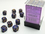 Chessex - 12mm D6 (36) Speckled - Golden Cobalt-card & dice games-The Games Shop