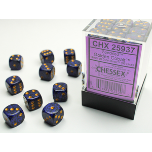 Chessex - 12mm D6 (36) Speckled - Golden Cobalt