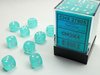 Chessex Dice - 12mm D6 (36) Frosted Teal/White-card & dice games-The Games Shop