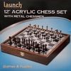 Chess Set - Launch Acrylic with Metal Pieces-chess-The Games Shop