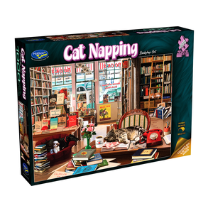 Holdson - 1000 Piece - Cat Napping Bookshop Cat