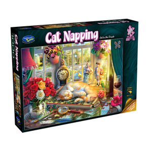 Holdson - 1000 Piece - Cat Napping Cat in the Puzzle