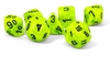 Chessex - Mega- Hedral Set (7) - Vortex Bright Green/Black-gaming-The Games Shop