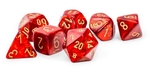 Chessex - Mega- Hedral Set (7) - Scarab Scarlet/Gold-gaming-The Games Shop