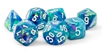 Chessex - Mega- Hedral Set (7) - Festive Waterlilly/White-gaming-The Games Shop