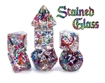 Gatekeeper - Inclusion Polyhedral Dice Set (x7) - Stained Glass-gaming-The Games Shop