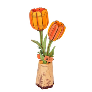 Wooden Bloom Kit - Orange Tulip