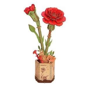 Wood Bloom - Red Carnation