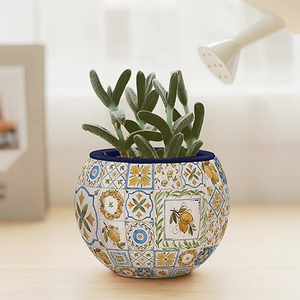 3D Flowerpot Jigsaw Puzzle - Retro Tiles