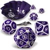 RPG Dice Set (x7) - Enhance Metal Purple-gaming-The Games Shop