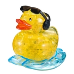 3D Crystal Puzzle - Bathing Duck-jigsaws-The Games Shop