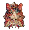 Wood Laser Cut Jigsaw - Cat King-jigsaws-The Games Shop