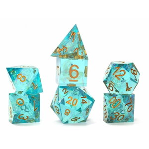 Sirius Dice - Polyhedral Set (7) - Sharp Aqua Fairy