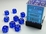 Chessex - 12mm D6 Translucent - Dice Block (36) - Blue/White