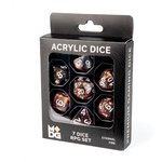 MDG Dice - Resin Etrenal Polyhedral Set - Fire -gaming-The Games Shop