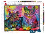 Heye - 1000 piece Jolly Pets - Devoted 2 Cats-jigsaws-The Games Shop