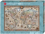 Heye - 1000 piece Map Art - Retro World-jigsaws-The Games Shop