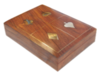 Timber Card Box - Double Deck Flat Inlaid Suits-card & dice games-The Games Shop