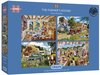 Gibson - 4 x 500 piece - Farmer's Round-jigsaws-The Games Shop