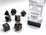 CHESSEX DICE - POLYHEDRAL SET (7) - OPAQUE BLACK / GOLD