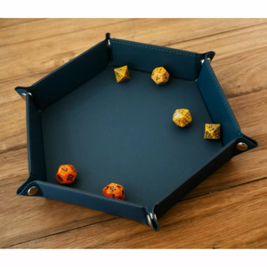 HEX DICE TRAY - 8" BLUE