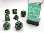 Chessex Dice - Polyhedral Set (7) - Scarab Jade/Gold-gaming-The Games Shop